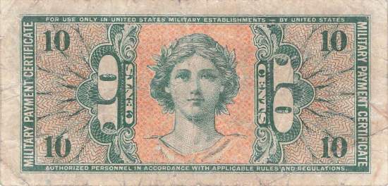 USA MPC Series 541 p.M37 10 Cents 1958 F